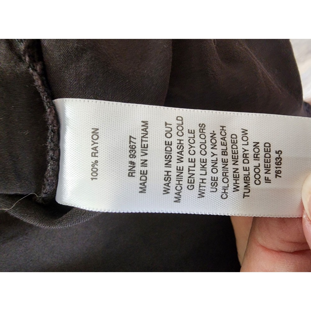 A.N.A. XXL Black Sleeveless Blouse Shell Top Keyhole Back Casual Layering Shirt - Picture 5 of 5